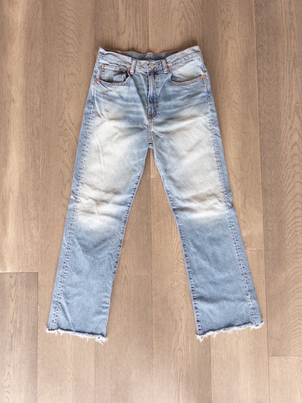 Denimist Jaclyn Slim Kick Cropped Jeans Raw Hem Size 27 - Picture 3 of 9